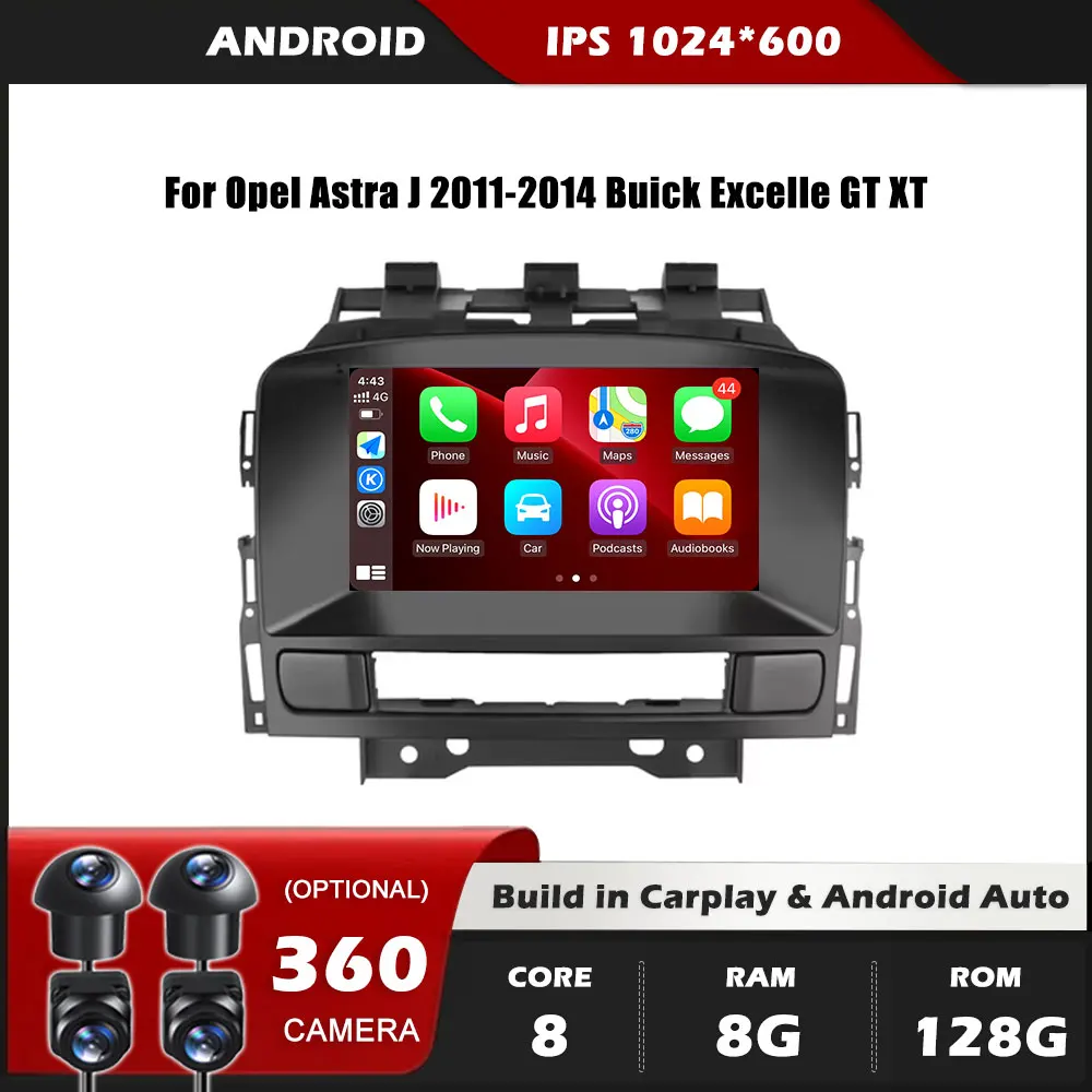 

Автомобильный радиоприемник Android 14 для Buick Excelle GT XT Opel Astra J 2011-2014 GPS-навигация Android Автомобильное видео стерео 5G Wifi No 2din DVD