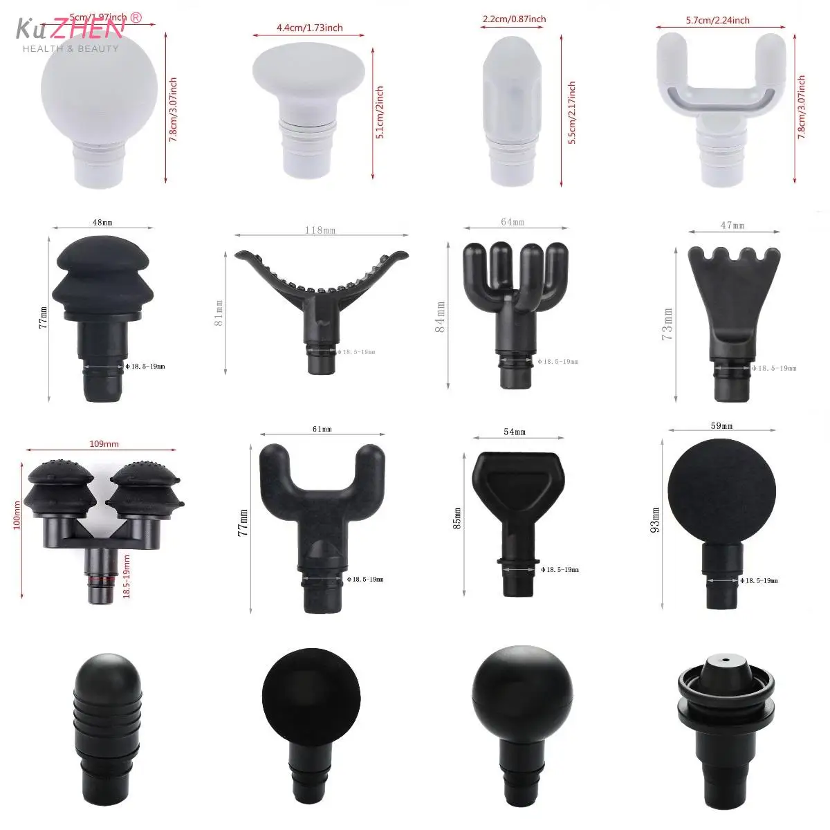 1pcs Replacement Heads For Massage Gun Muscle Stimulator Body Relaxation Shaping Exercising Fascia Gun Massager Heads