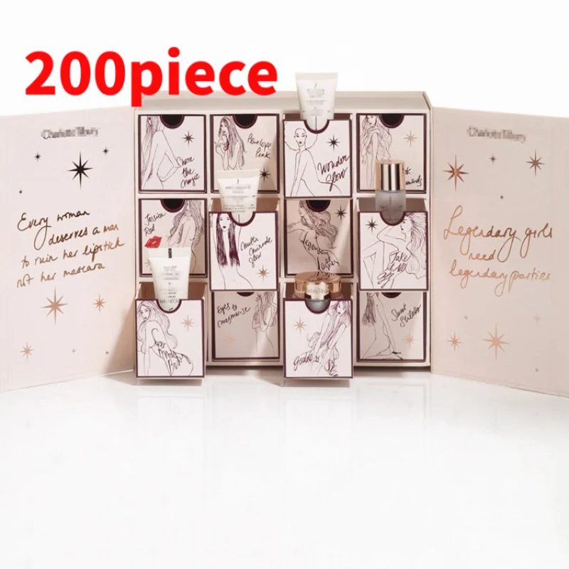 20 0piece.Custom.HOT! Custom Luxury Advent Calendar Empty Paper Box Beauty Cosmetic Packaging Countdown Packing B