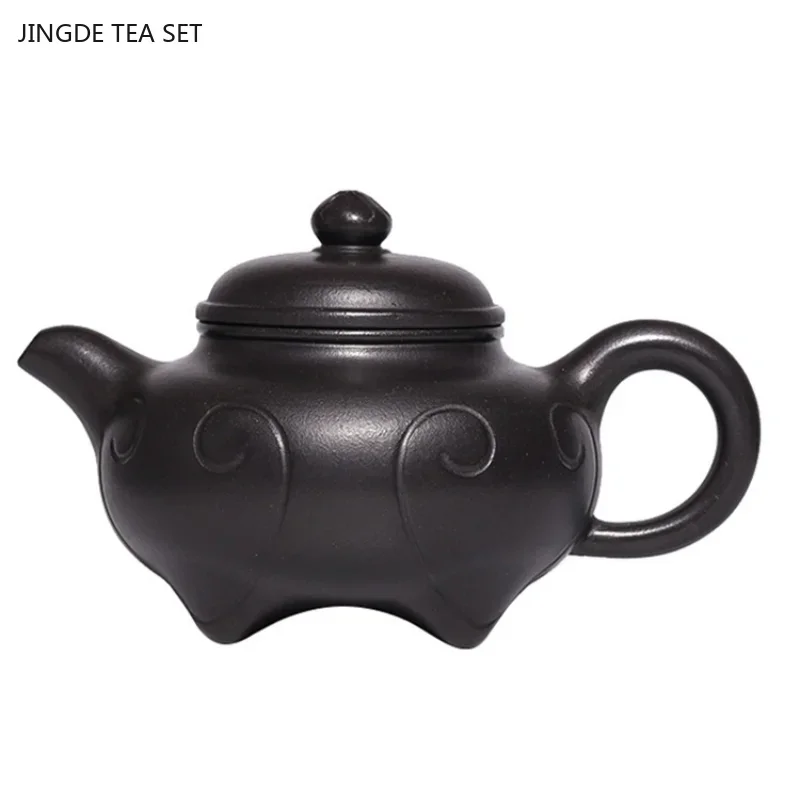 

310ml Antique Yixing purple clay teapot handmade black mud filter tea infuser custom beauty kettle Chinese zisha tea accessories