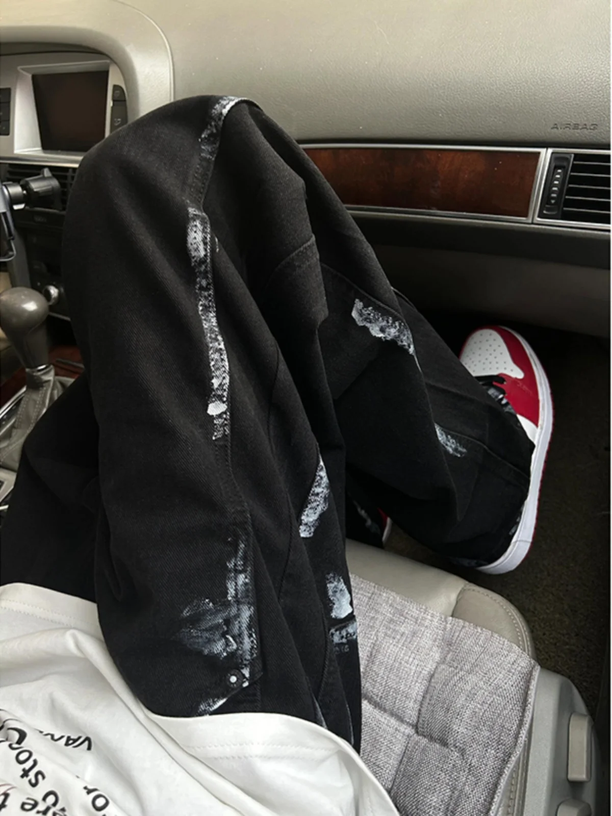 

Мужские джинсы Bla Dyed, весенне-осенние, прямого кроя, эластичные, рабочие брюки, молодежные, модные, свободного кроя, в стиле High Street