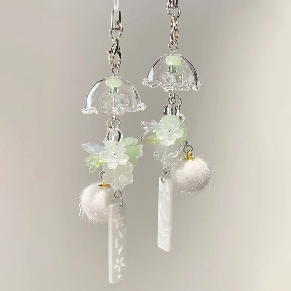 Resin Jasmine Wind Chime Pendant Chinese-style Decorative Backpack Hanging Pendant Handmade Beaded Pendant Car Hanging