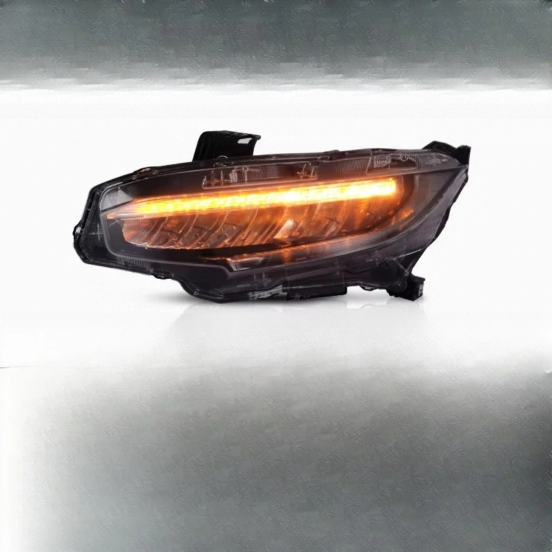 UV Resistant Anti-Yellowing LED Headlight Auto Modification Parts Compatible with Honda Civic 10th Gen 2016-2021
