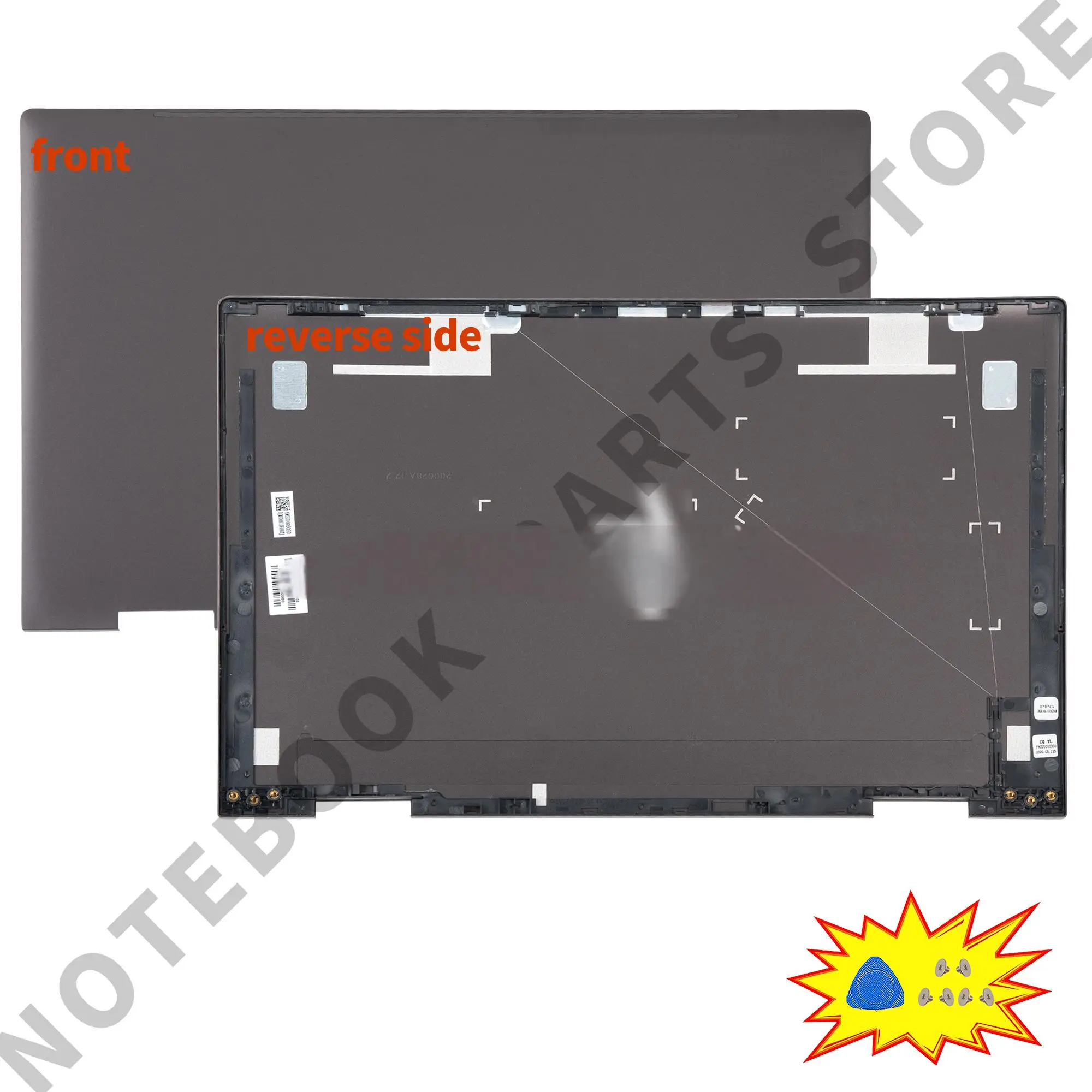 New For ENVY X360 15-ED 15M-ED 15-EE 15M-EE TPN-C149 LCD Back Cover Palmrest Bottom Case Hinges Hingecover Screws L93204 Metal