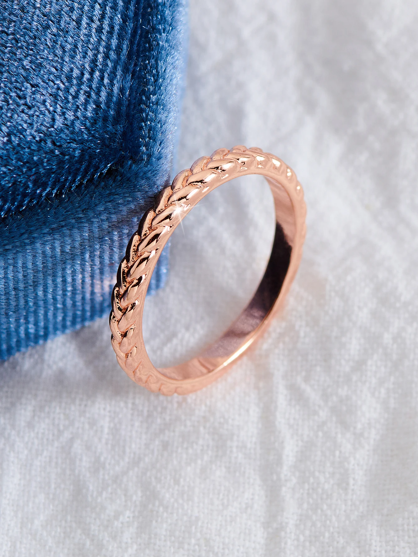 Simple Temperament Finger Ring Braided Copper Hand Jewelry Decor For Women