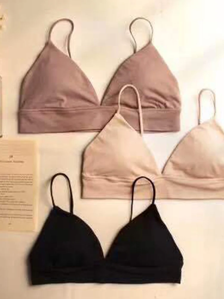 Summer Women Bra French Triangle Tube Top Sexy Seamless Bras Camisole Wireless Backless Lingerie Bralette