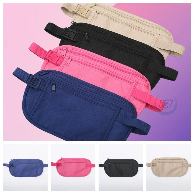 

Набор из 4 стильных поясных сумок для путешествий и спорта, унисекс, тонкий чехол для паспорта, защита от кражи, комфортные невидимые поясные сумки для фитнеса