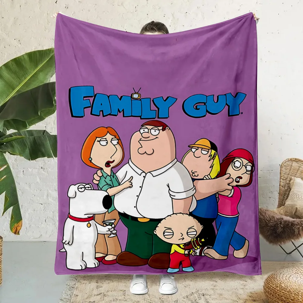 Hot Cute Anime Family Guy Printed Blanket Picnic Blankets Warm Blanket Soft and Comfortable Blanket Home Travel Birthday Gift