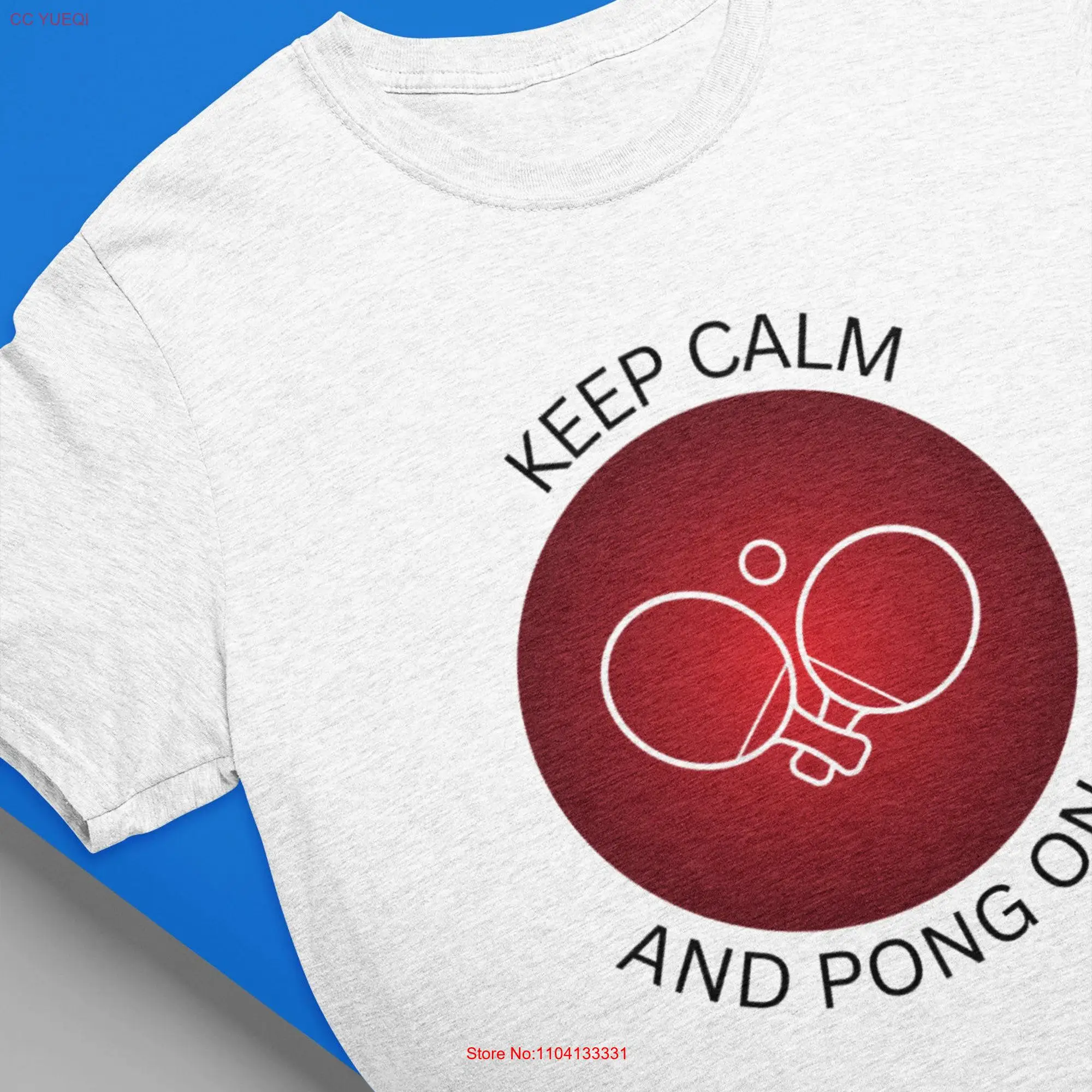 Pong On Ping T Shirt for Him Funny Table Tennis Dad Husband Birthday Present Unique long or short sleeves