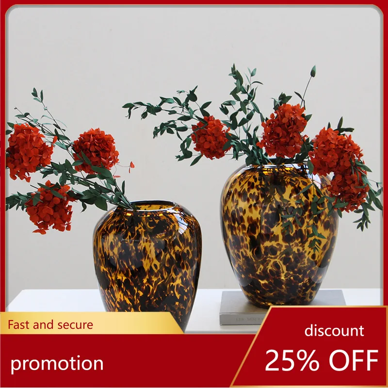 

Zml modern creative glass vase home desktop floral arrangement ornament model room desktop soft decoration design vase