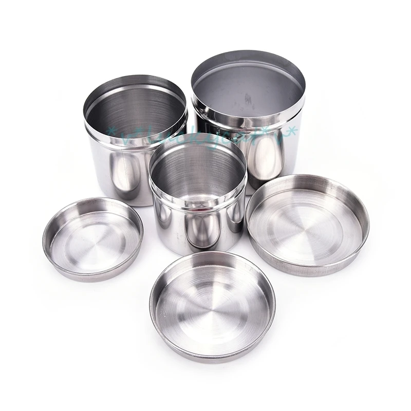 1pcs Dental Nurse Box Medical Cotton Ball Sterilization Container Stainless Steel Nursing Tray for Medical Gauze Dentist Tools