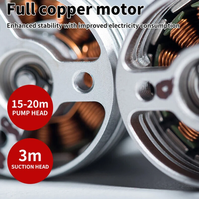 전기 더블 워터 펌프 다이어프램, 자동 유량 스위치, 고압 물 분무기, DC 12V, 105PSI, 5.5L/min