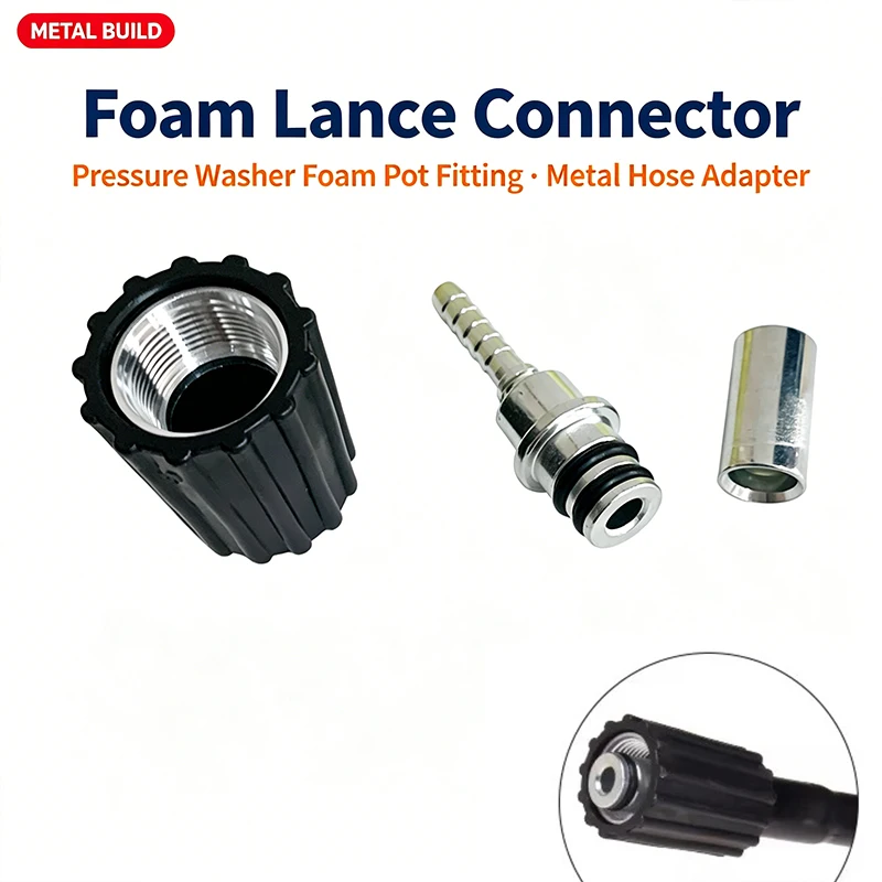 5.5mm Barb High Pressure Washer Quick Plug Connector M22 Yili Kaichi Crimp Hose Fitting Leak Proof Car Wash Adapter