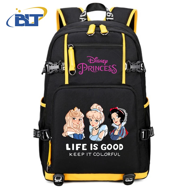 Mochila escolar estampada da série Disney Princess para meninas