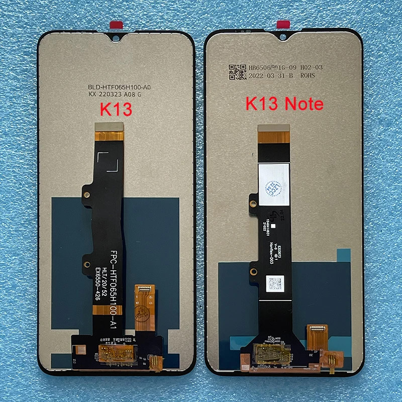 Original New For Lenovo K13 K13 Note LCD Display Screen+Touch Panel Digitizer For Lenovo K13 Pro XT2129-3 LCD Screen Frame