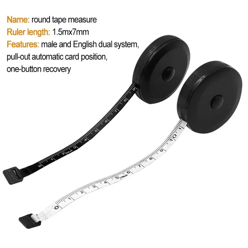 Measure Portable Sewing Tools Accessory 150cm Mini Tape Meter Tailor Ruler Keychain Measuring Tape Clothing Size Tape