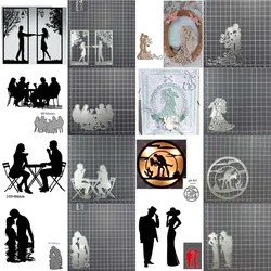 Lovers Die Cut Couple Metal Cutting Dies Scrapbooking Album Craft Dies Card Making Decoration Embossing