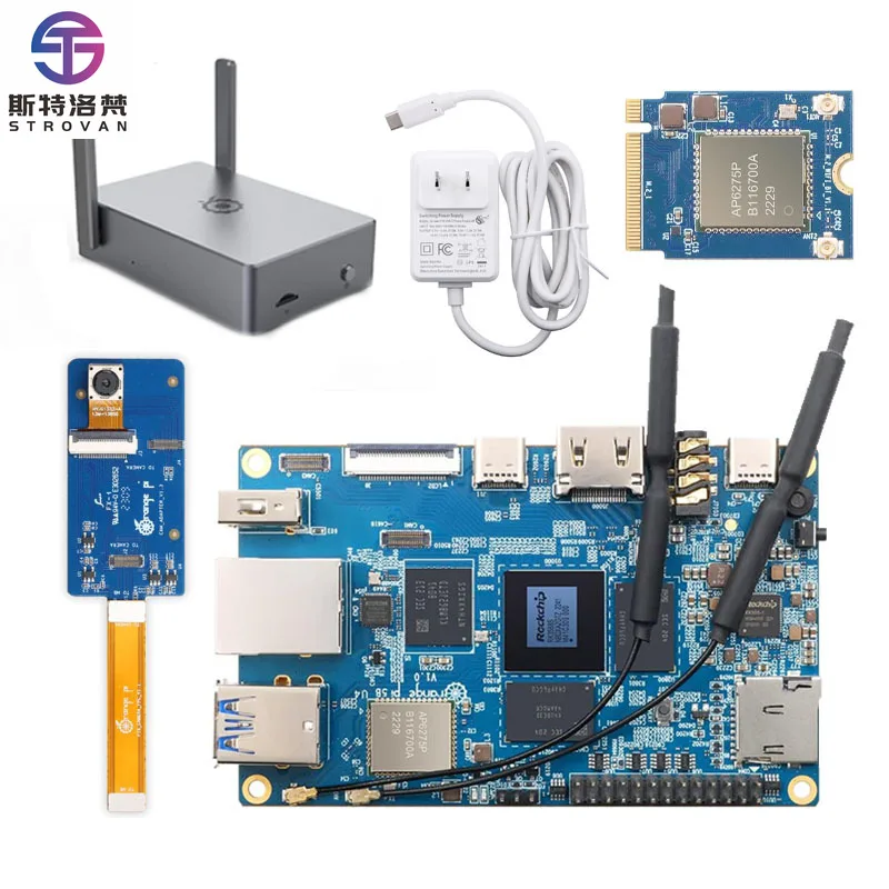

RK3588S 8-Core SBC Development Board 4GB/8GB/16GB AI Edge Computing & IoT Starter Kit with GPIO Support for Learning