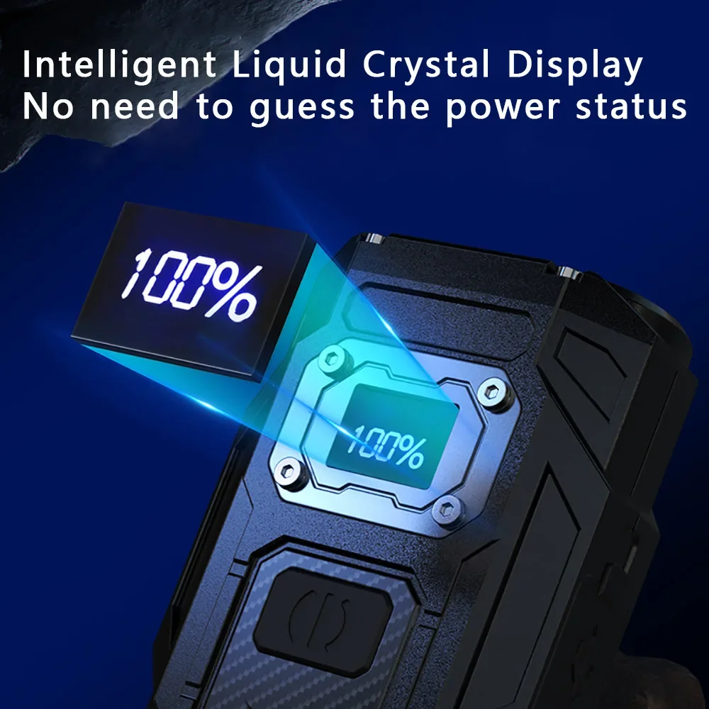 مصباح يدوي تكتيكي IPX5 مقاوم للماء، مصباح يدوي EDC قابل لإعادة الشحن USB-C مع ستروب طوارئ أحمر أزرق للمشي لمسافات طويلة والتخييم في المنزل