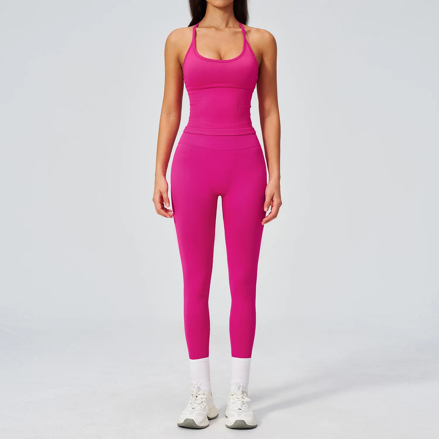 Yoga Set 2PCS Fitness Suit Women's Tracksuit Sports Outfits Gym Running Push Up Sportswear Legging Athletic Wear Workout Clothes