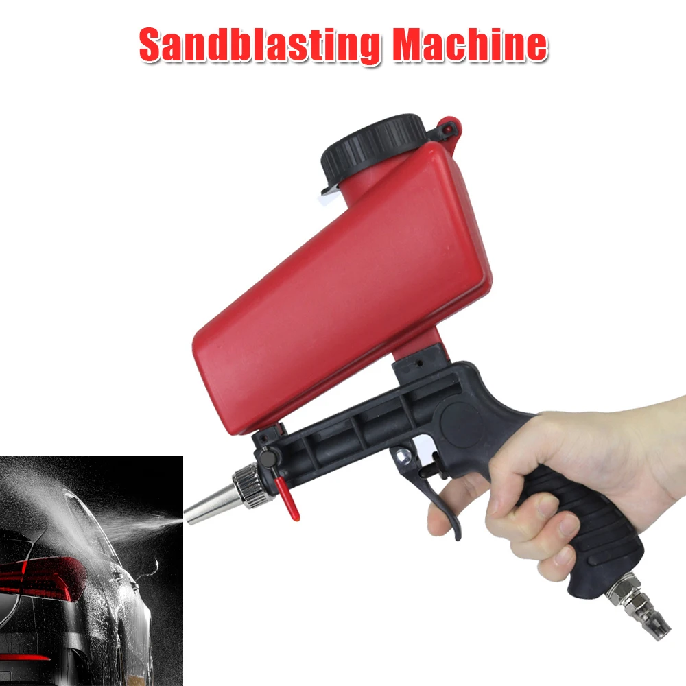 1/4inch Pneumatic Sandblasting Gun Anti Rust Sand Blasting Machine Gravity Sand Blaster Car Polisher Spray Tools Paint Sprayer