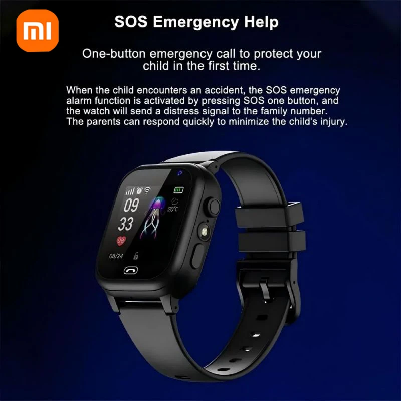 Xiaomi Kids Smartwatch 4G Wifi SOS GPS Location Video Call Analogue Card Waterproof Watch Camera Boys Girls Upgrade New Watch