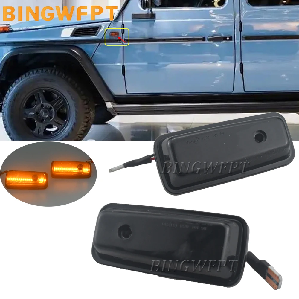 Dynamic Flowing LED Side Marker Turn Signal Lamp For Mercedes Benz G‑Class W463 W461 G500 G550 G55 G63 G65 1986‑2002 Accessories