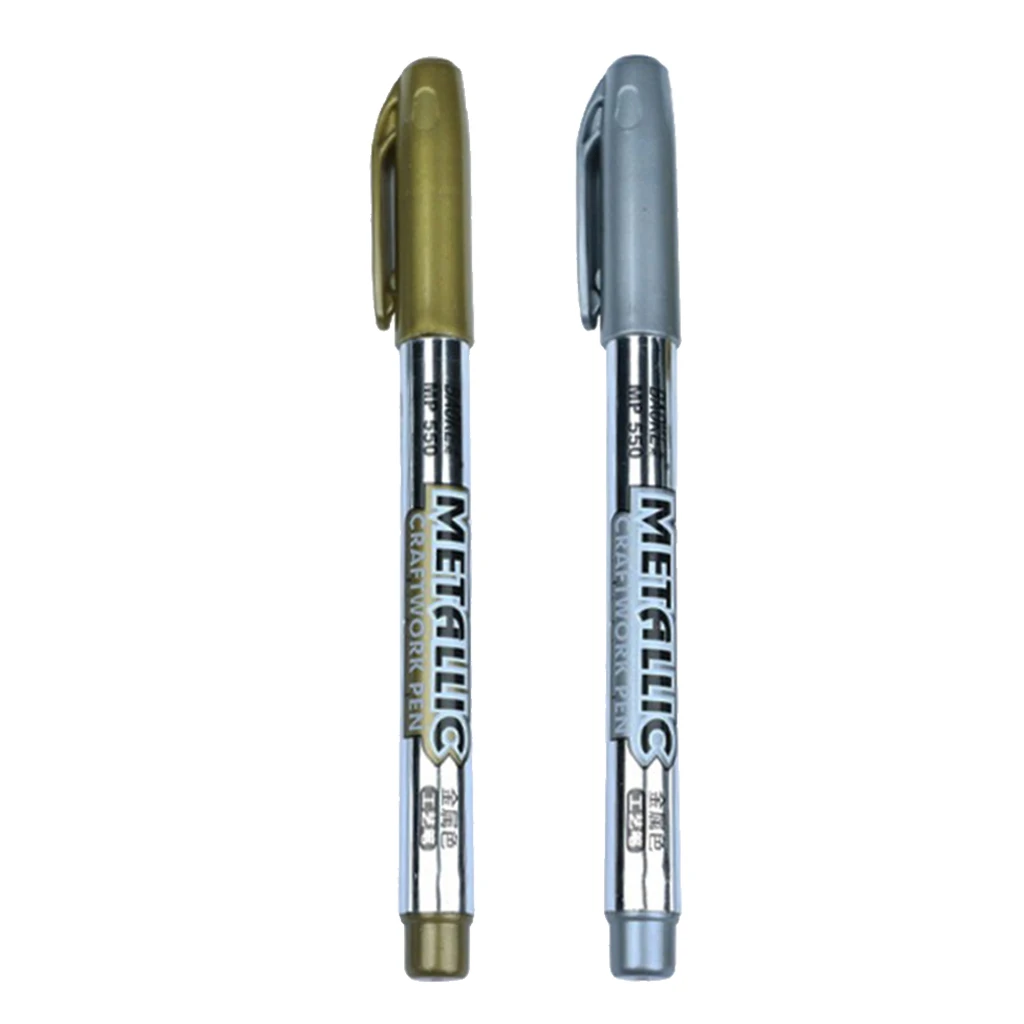 Shimmer Wax Seal Pen Golden Silver Paint Marker for Wedding Invitations DIY Envelope Stamps
