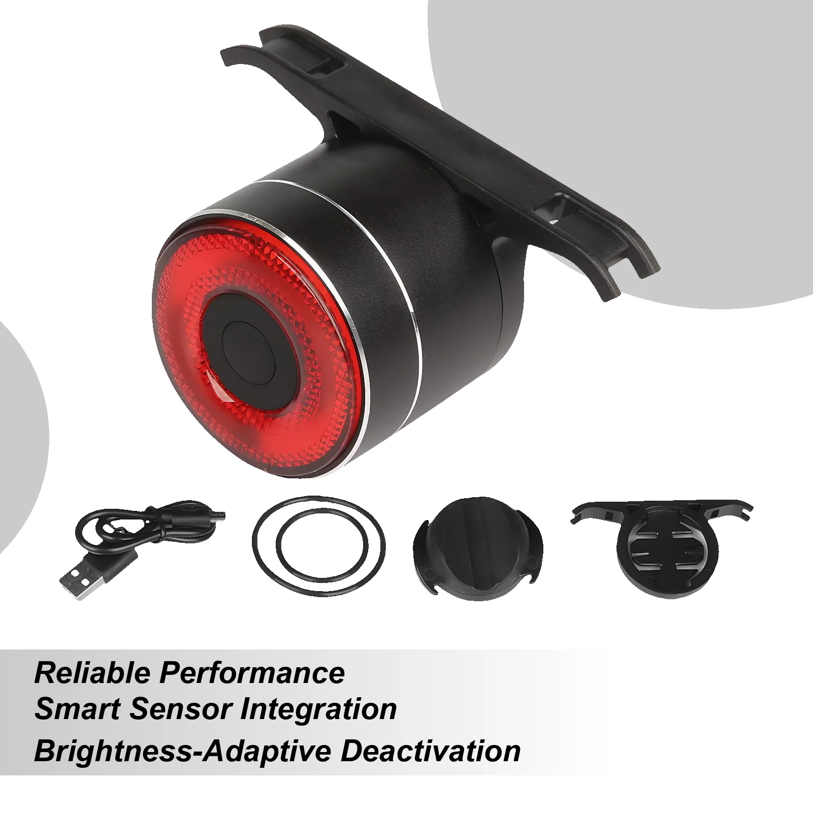 

Bicycle Tail Light Smart LED Bike Tail Light Riding Back Brake Lamp For Riding Mountain Road Daily Commuting Camping Outdoor