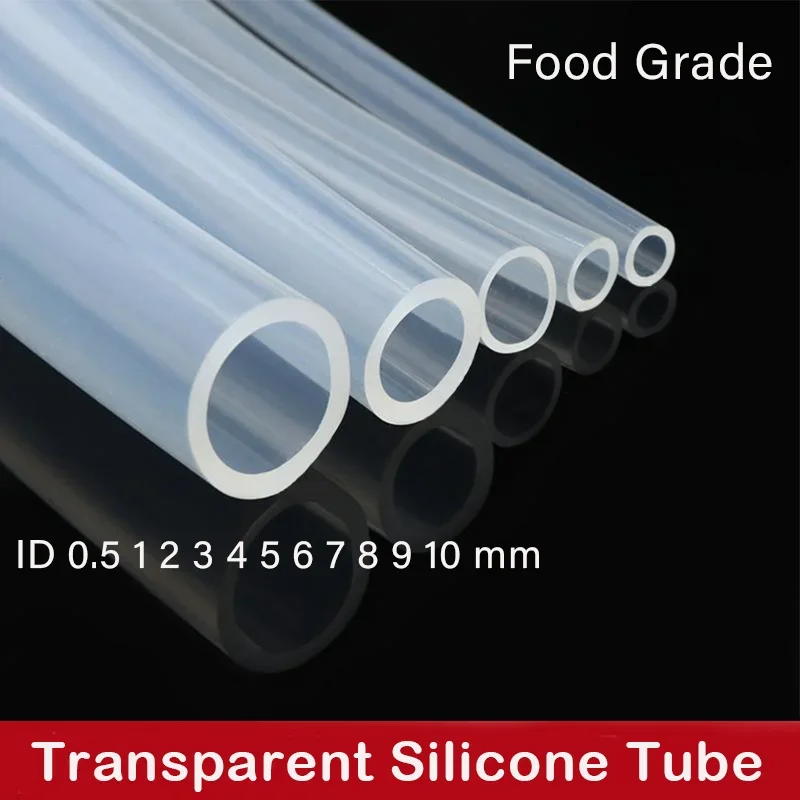 

Food Grade Clear Transparent Silicone Rubber Hose ID 0.51 2 3 4 5 6 7 8 9 10 mm O.D Flexible Nontoxic Silicone Tube 1 Meter