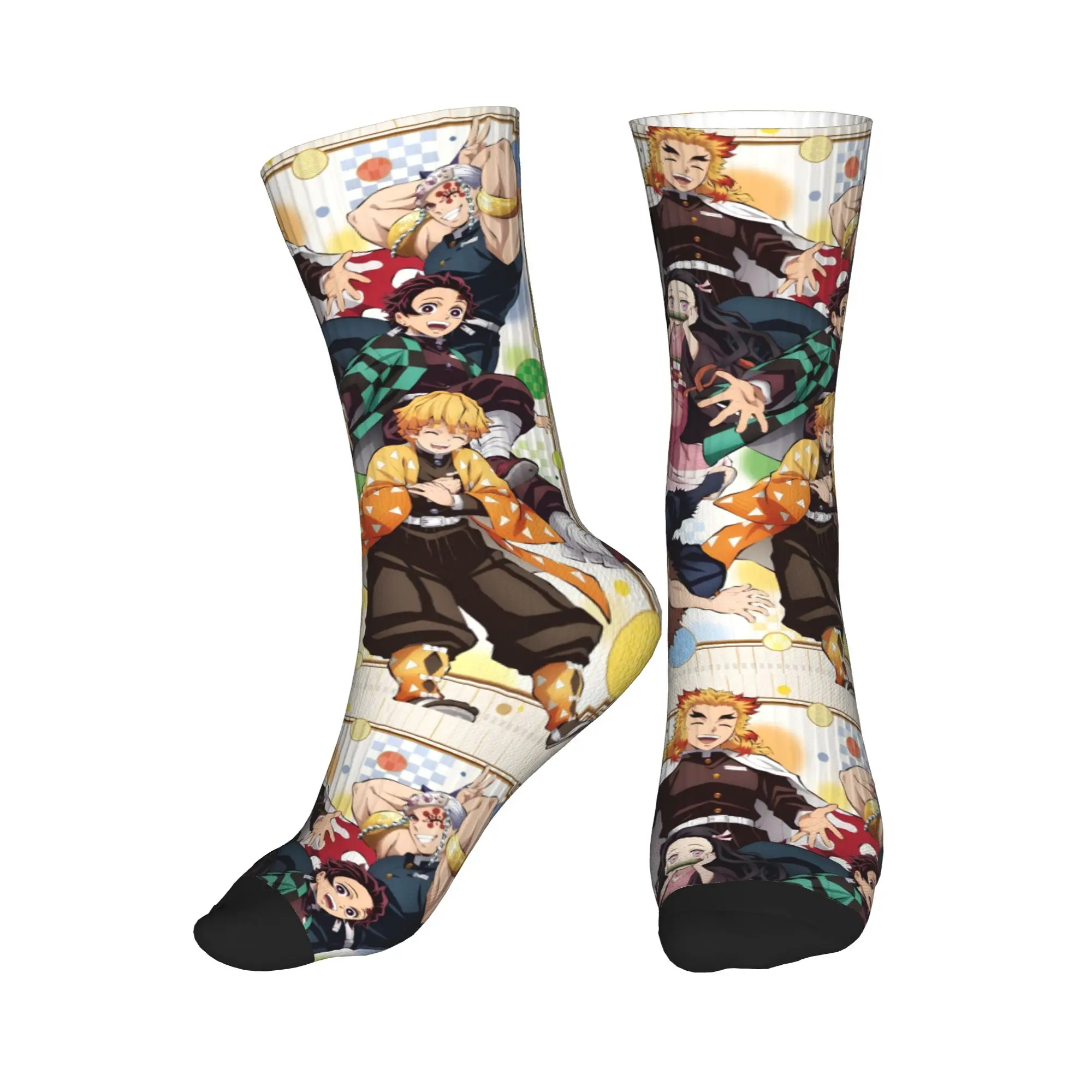 

Носки Kawaii, носки для мужчин, чулки с 3D принтом Demon Slayer, женские чулки