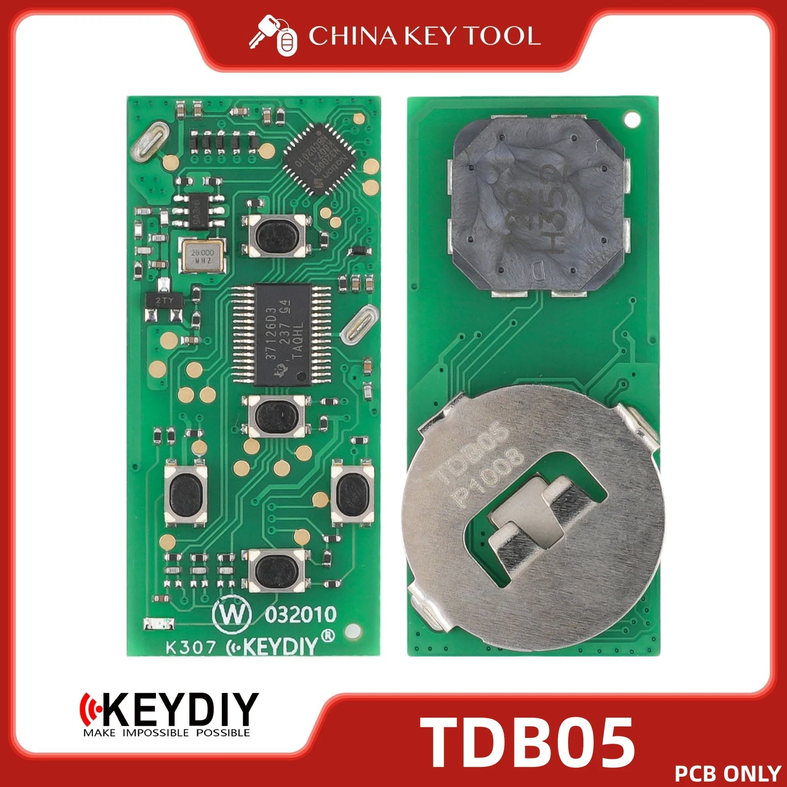 

KEYDIY TDB05 Universal Smart Key Circuit Board PCB Only Replacement for Keyless Entry Remote