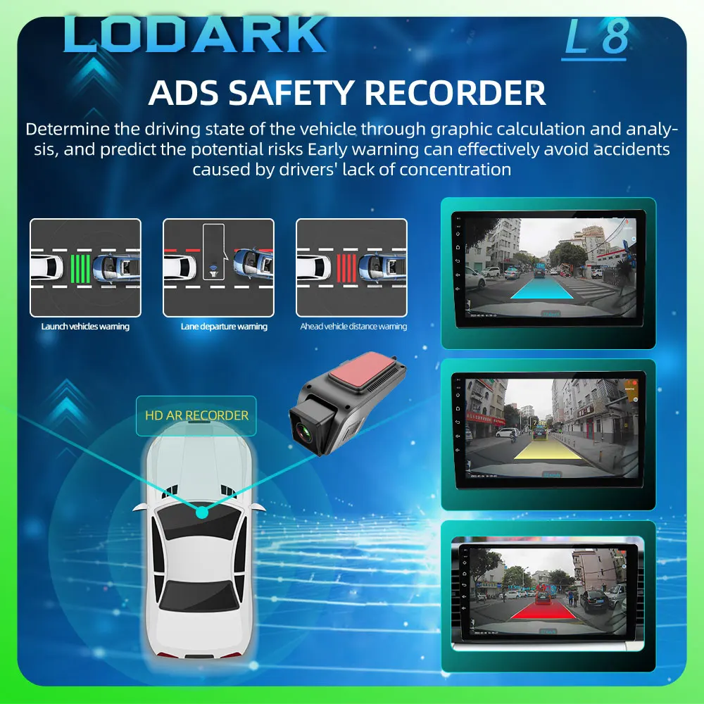 LODARK Dash Cam ADAS Car DVR Full HD 1080P for Dashcam Car Multimedia Player To View Save Recorded With Camera Radar Video