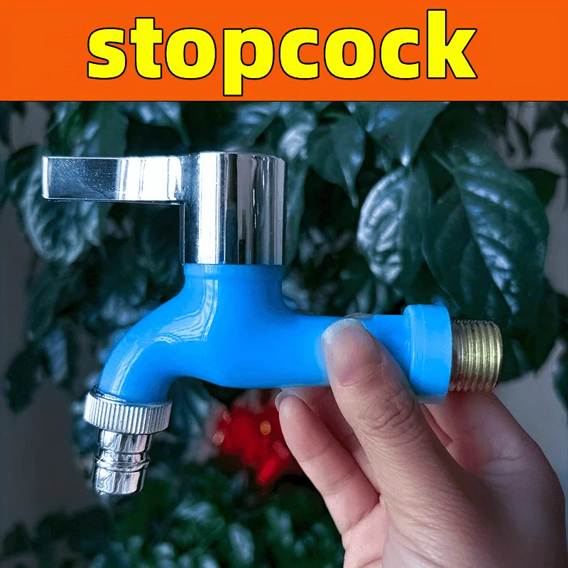 1Pc G1/2 Outdoor Water Tap Leakproof Frost Resistant Multi Color Blue White Orange Yellow Plastic & Metal Mix Structure Single H