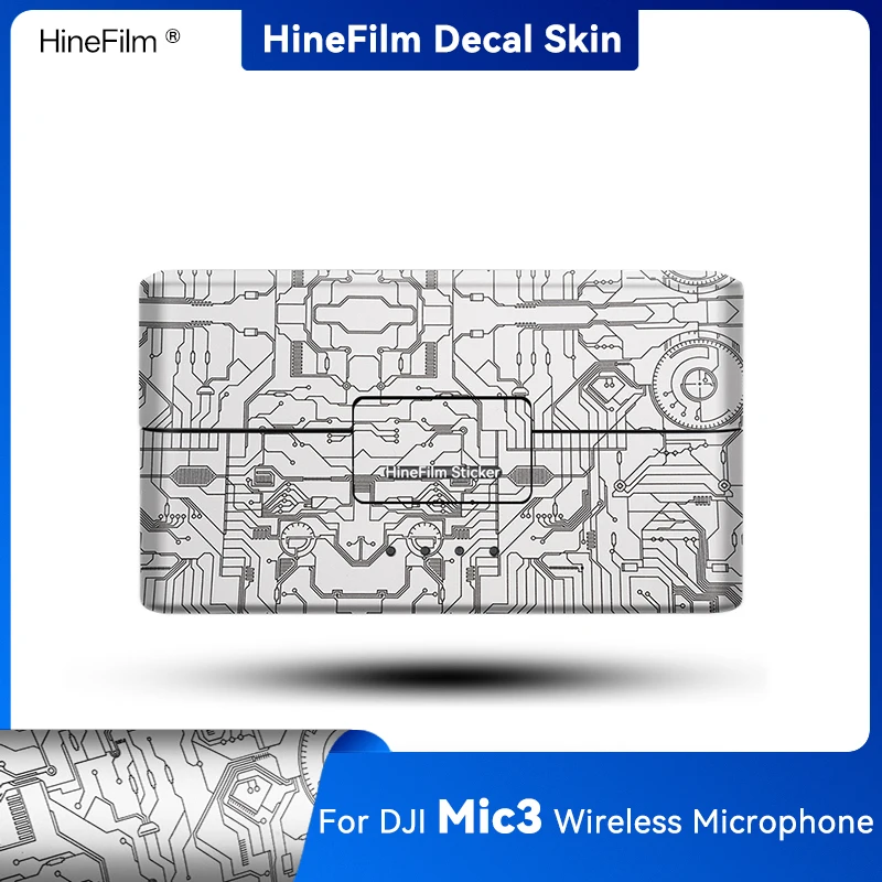 

Hinefilm Skin for Mic 3 Microphone Decal Skin Wrap Cover for DJI MIC3 Wireless Microphone Sticker Anti-scratch Cover Skin