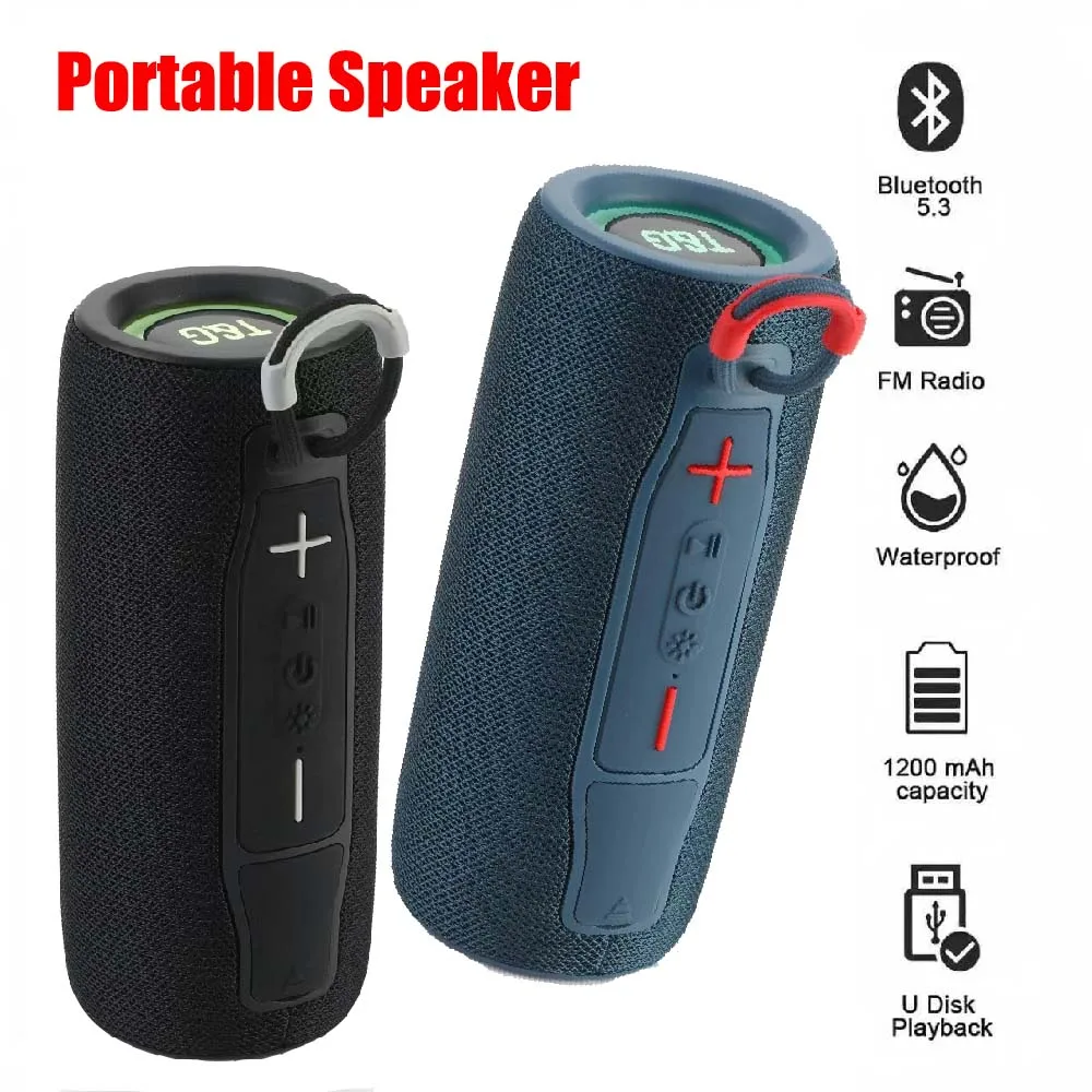 TG682 Altavoz Bluetooth portátil con graves potentes: altavoz inalámbrico para fiestas con radio FM, soporte para tarjeta TF para exteriores e interiores