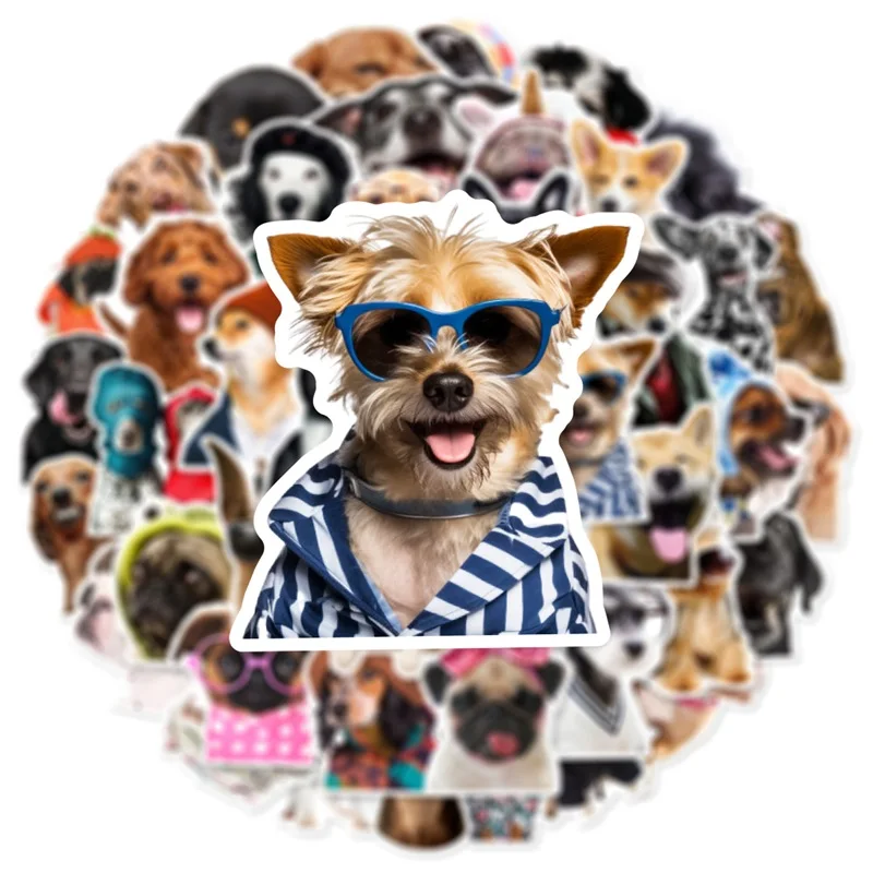 10/30/50PCS Kawaii Dog Hat PVC Sticker Aesthetic DIY Decoration Scrapbooking Accessories Stationery School Supplies for Kids