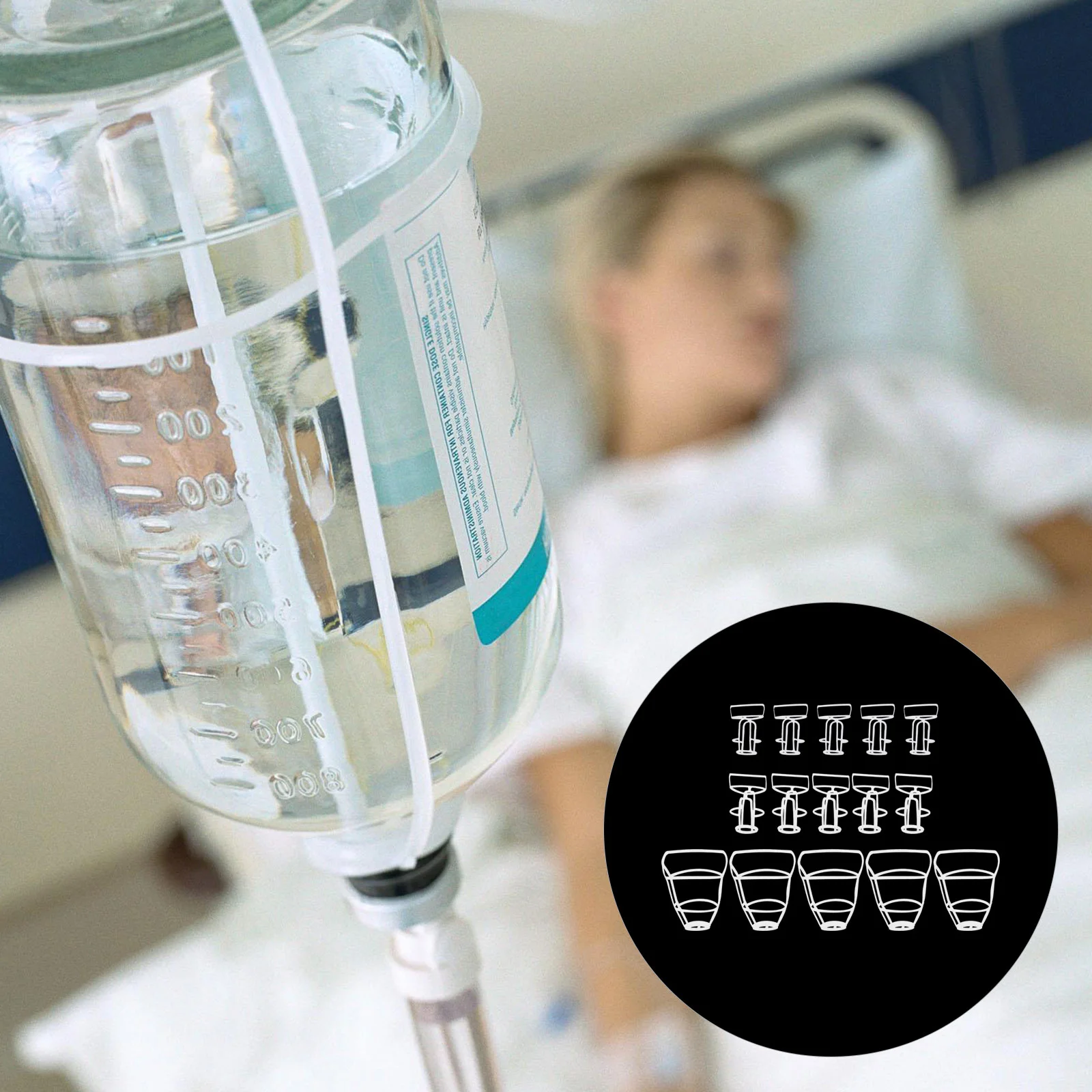 

15 Pcs Infusion Network Saline Bottle Holders Covers Portable Storage White Nets Hanging