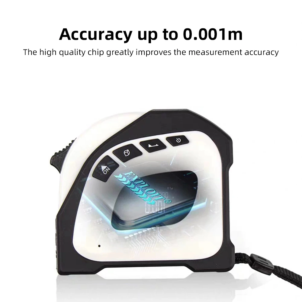 Digital Tape Measure Electronic with 130ft/40m Laser Distance Meter 16ft/5m Retractable AutoLock Measuring Tape with LCD Display