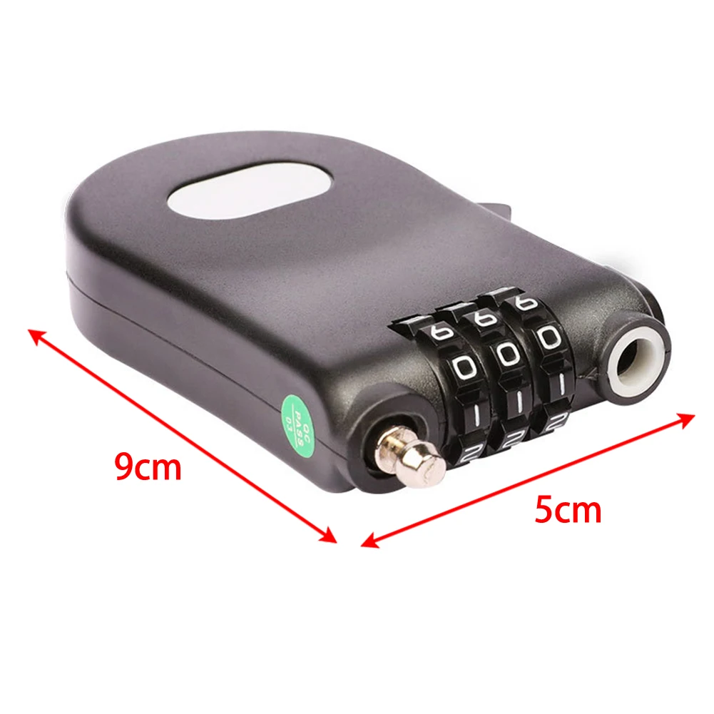 2022 Password Lock 1050mm 1.05 Meters 1Pcs ABS Steel Keyed Padlock Black Combination Coded Locker Password Lock