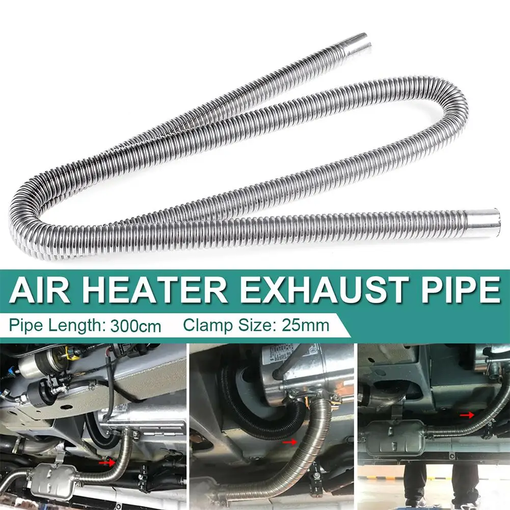 

3m Car Parking Heater Exhaust Pipe Aluminum Air Heater Exhaust Pipe Suitable For RV Modification Self Driving Tour Vehicle