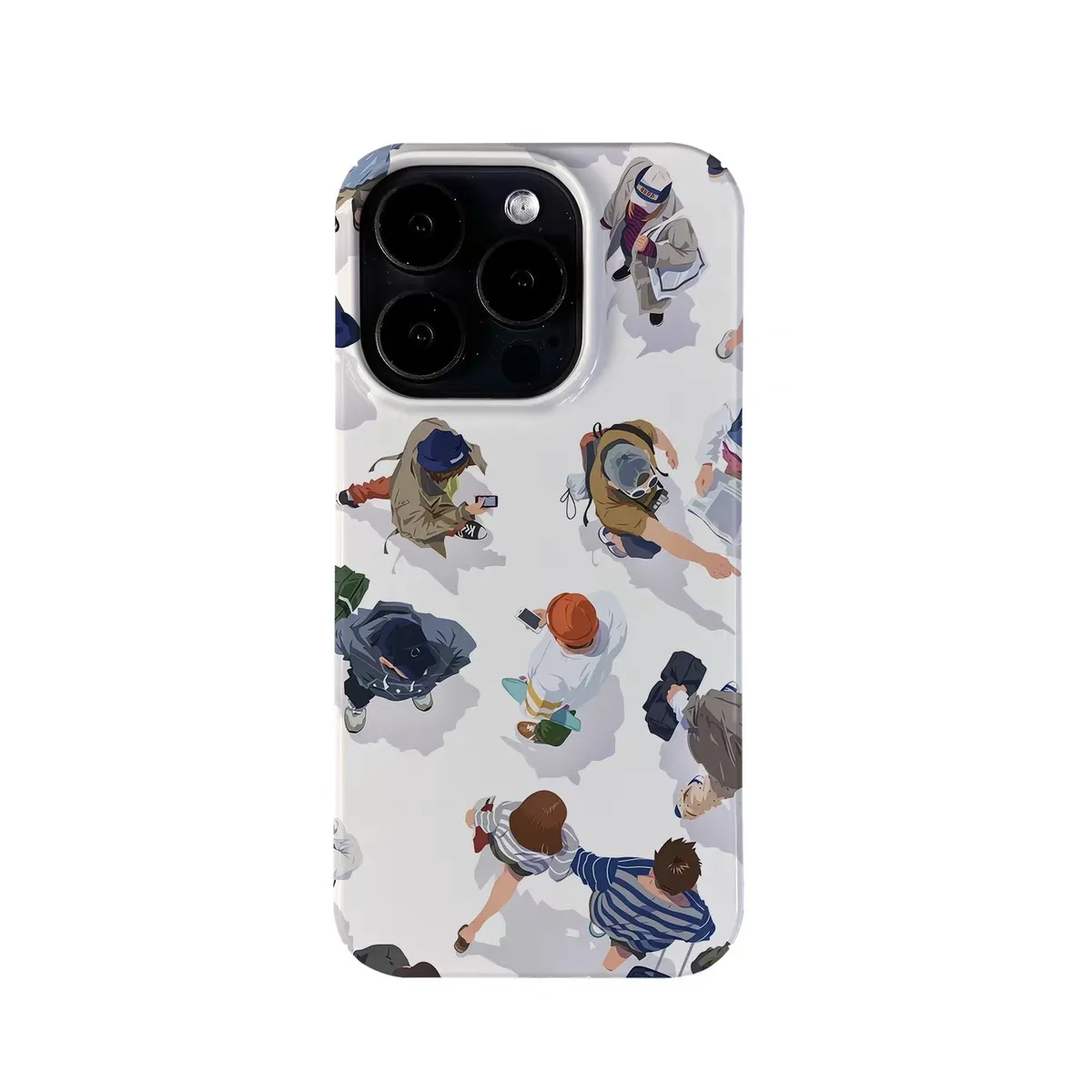 Ins Walking Pedestrian Manga Case for IPHONE 17 16ProMax 15 14 13 12 11 PRO Plus XR Acrylic TPU Two in One Magnetic Phone Cases