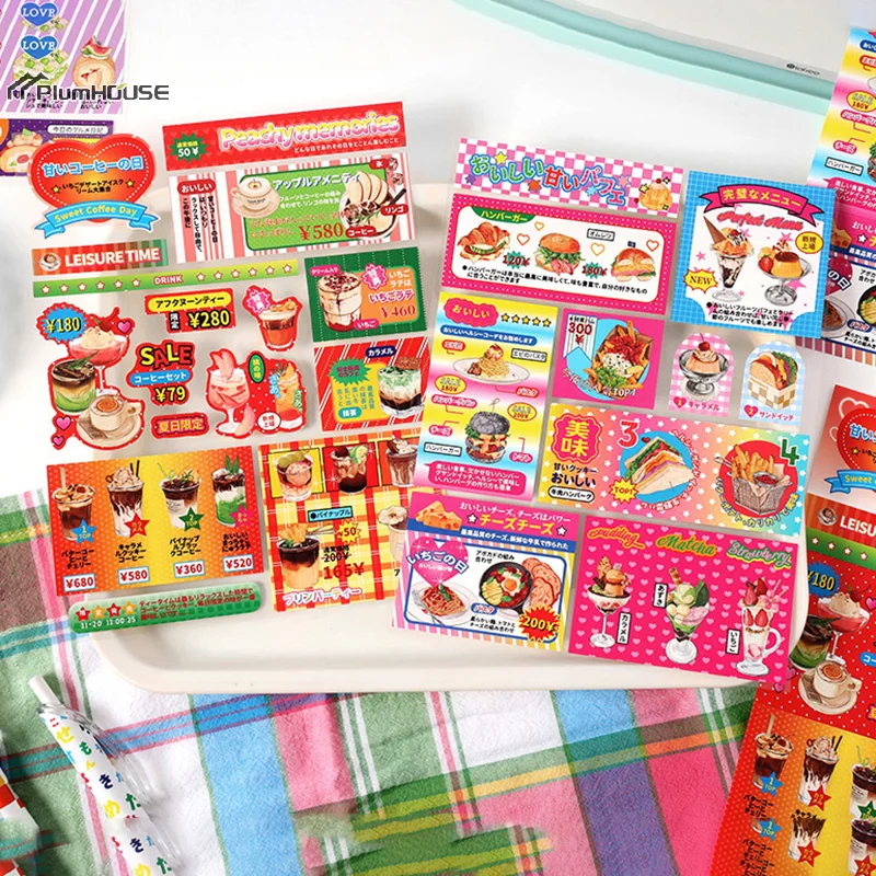 1Pcs Cartoon Y2K Decorative Sticker For Scrapbooking Mobile Phone DIY Photo Card Decoration Collage Material Stickers