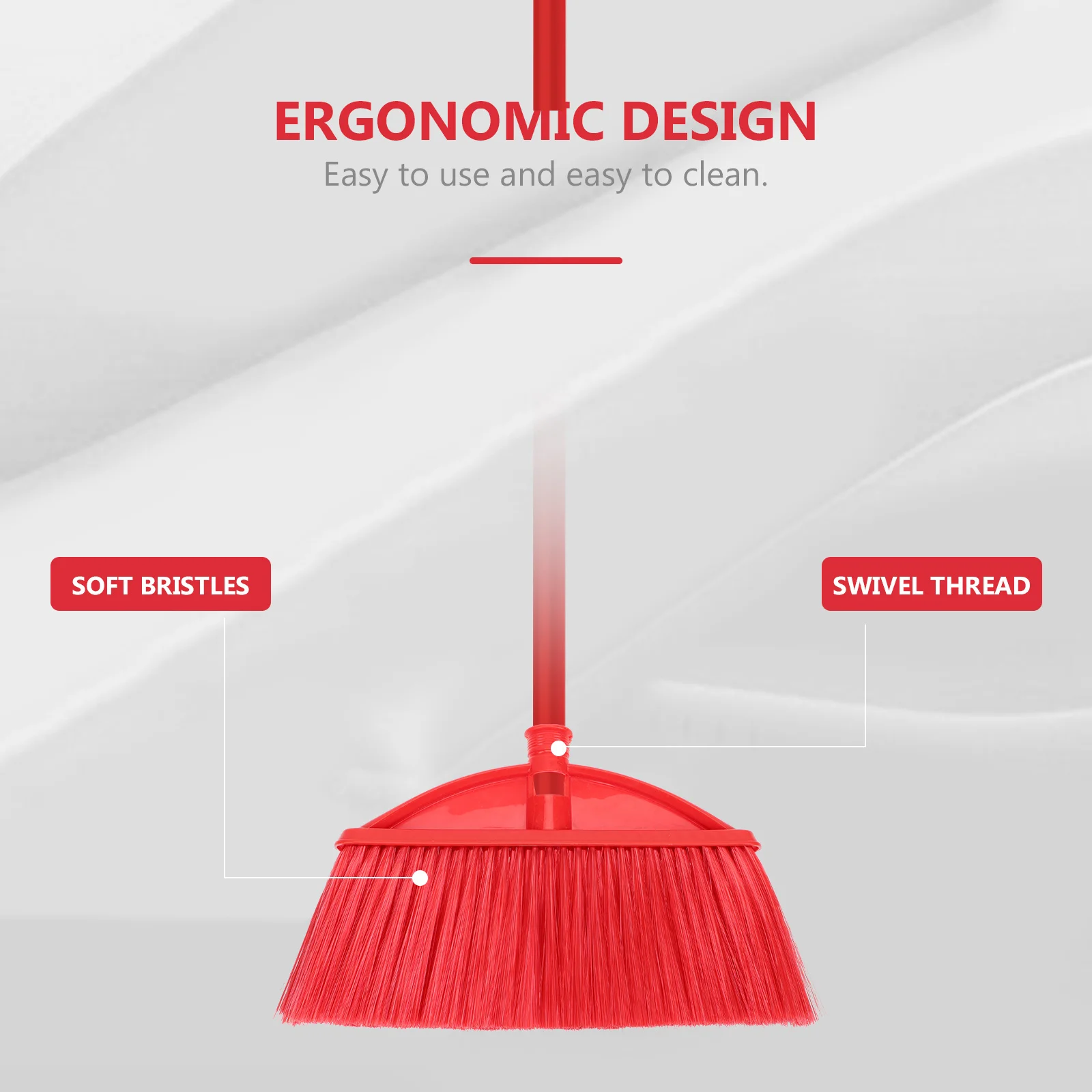 

Broom Head Replacement Thick Soft Bristles for Home Kitchen Desk Cleaning Hard to Reach Areas Household Broom Part Plastic