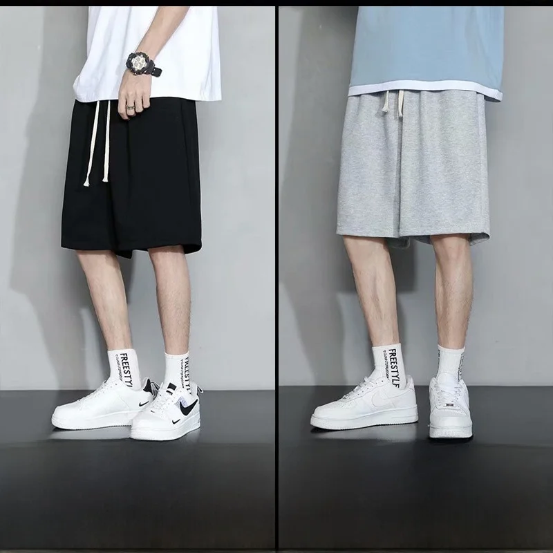 

Men's 5-Quarter Spor orts Summer Outdoor Large Size Qui Dry Running Pants Straight Leg Casual Trousers Breathable Fabric