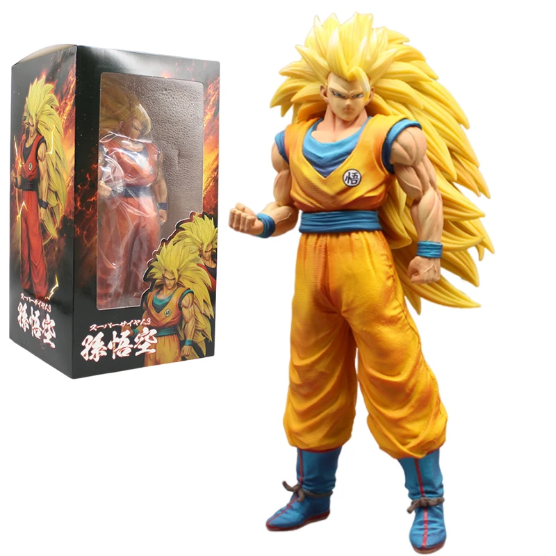 

31cm Dragon Ball Z Ssj3 Son Goku Action Figure Anime DBZ Super Saiyan 3 Figuras Toys Manga Figuirne GK Statue Model Gift for Kid