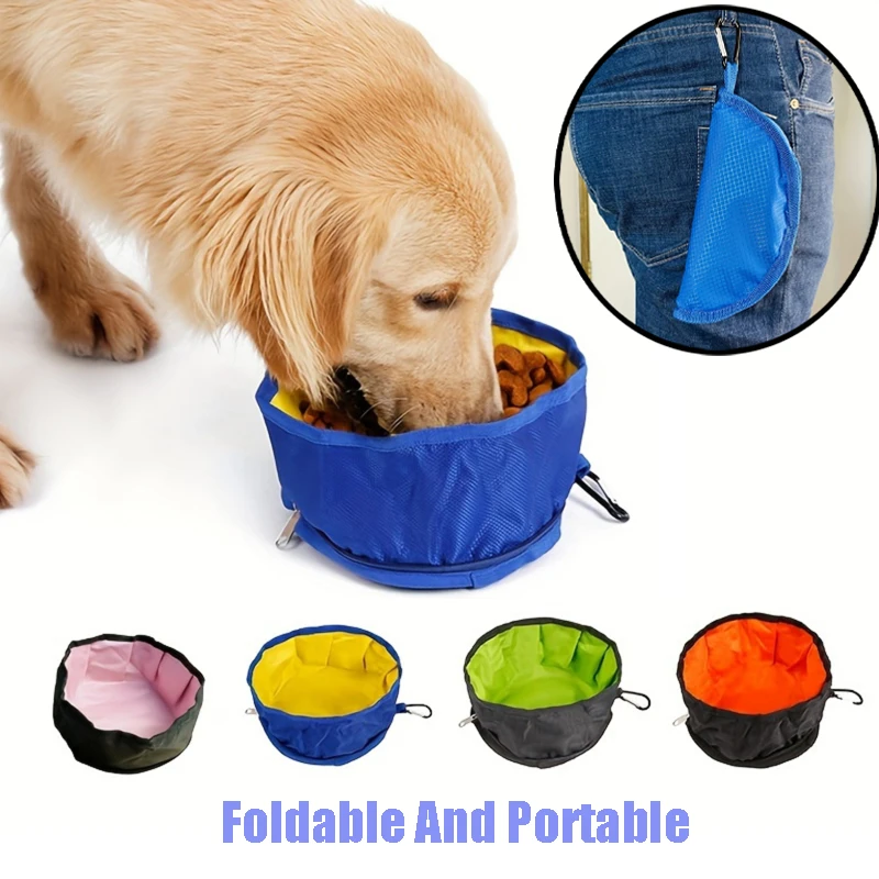 

1100ML Big Volume Dog Drinking Container Foldable Dog Water Bowl Food Storage Bag Outdoor Hiking Travel Folding Pet Bowl