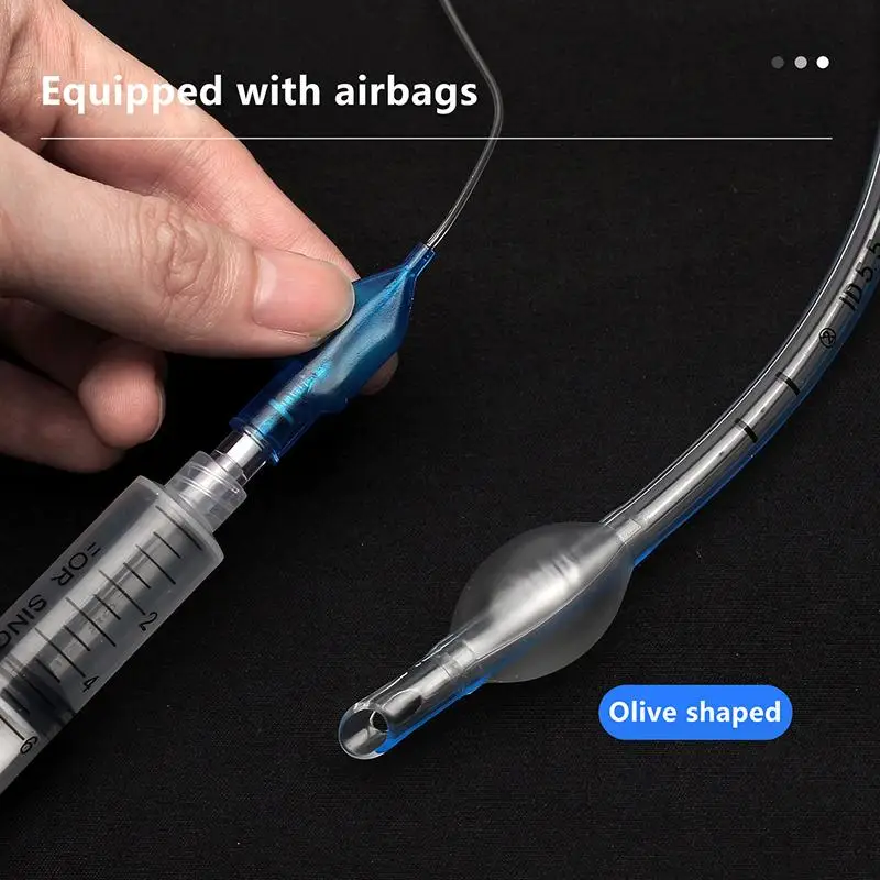 Disposable Cuffed Sterile Endotracheal Intubation Tube 1Pcs ID 2.0-8.5mm for In-hospital Emergency Resuscitation Use