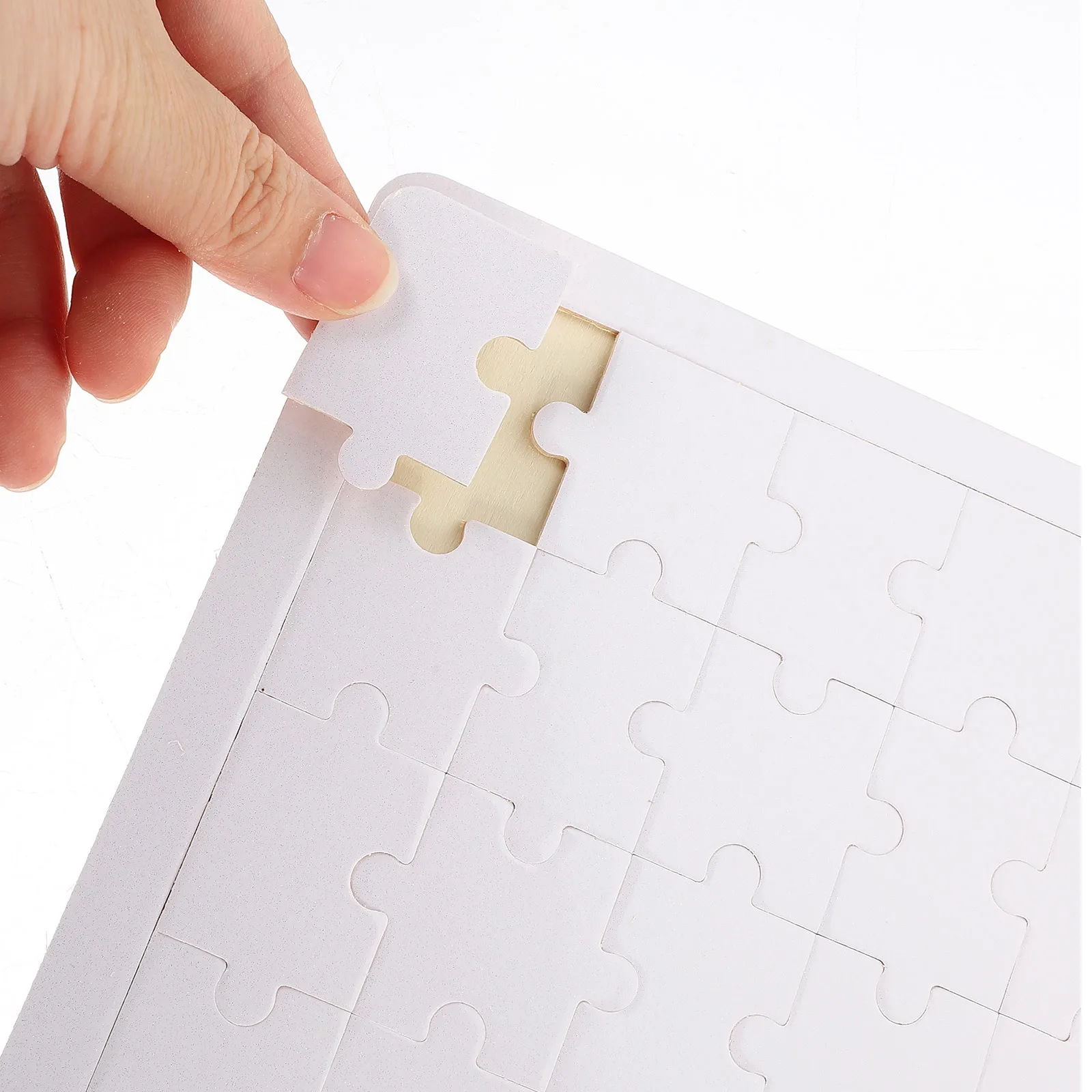 Wooden Puzzle Blank Diy Heat Transfer Craft Jigsaw For Kids Adults Sublimation Puzzle Pieces Educational Game Plaything