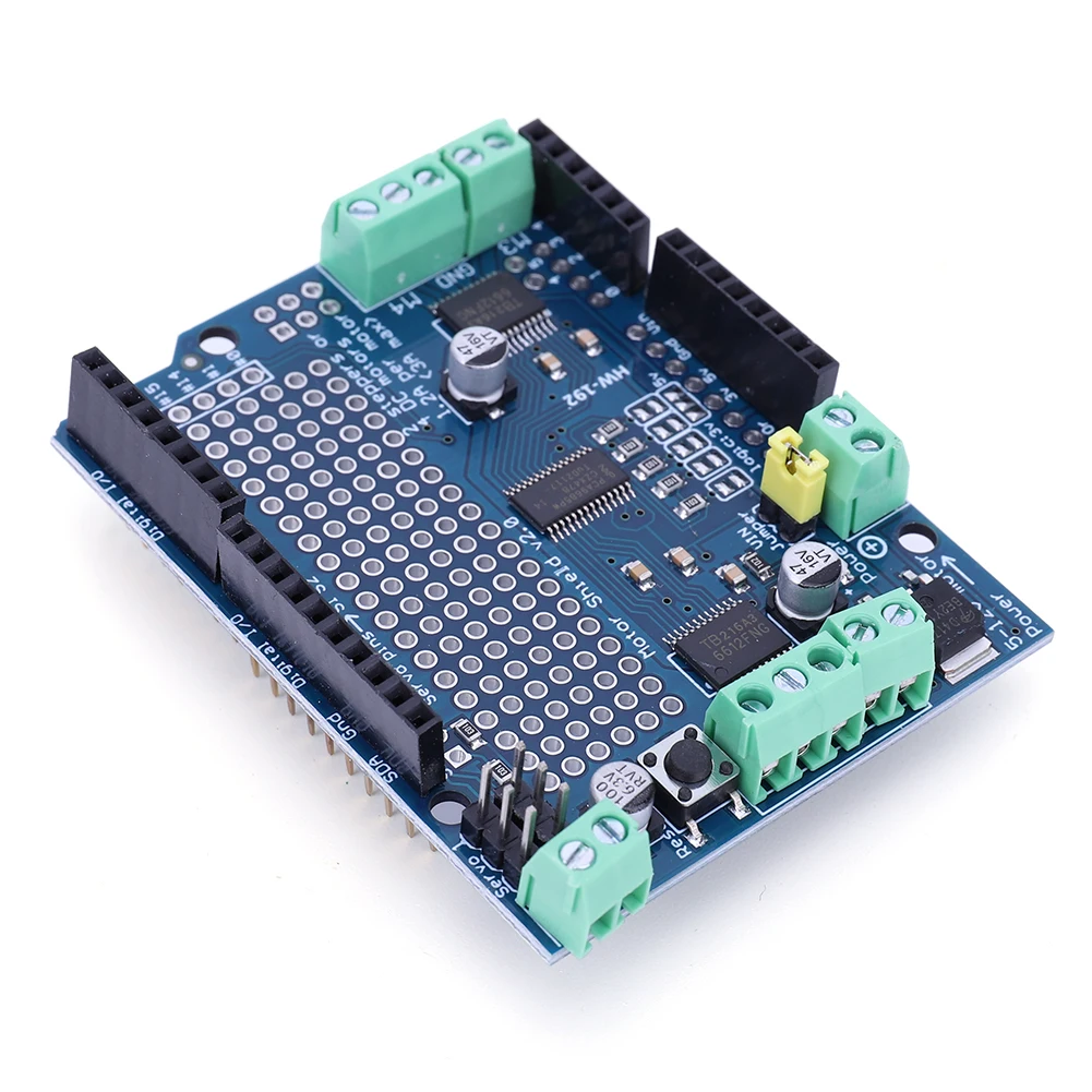 Picture 4: Motor Shield Driver Board Shield V2 DC Stepper Motor Servo Drive Module IIC I2C for Arduino Robot Mega R3